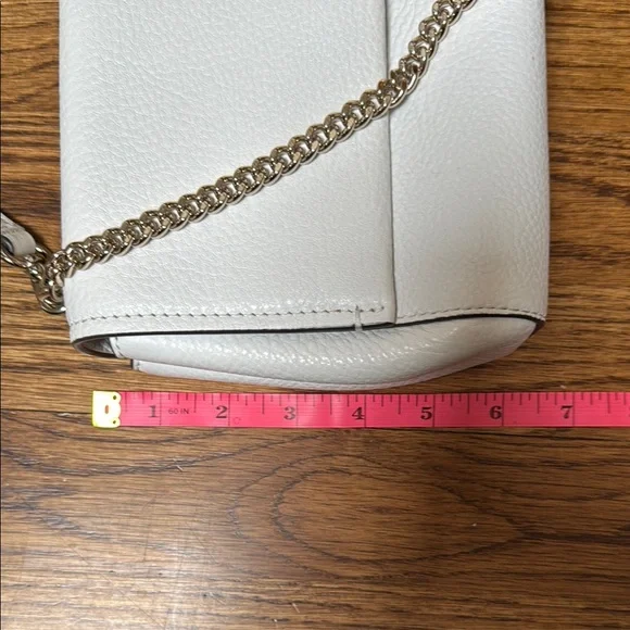 Kate Spade White Leather Chain Shoulder Bag - Picture 6 of 9